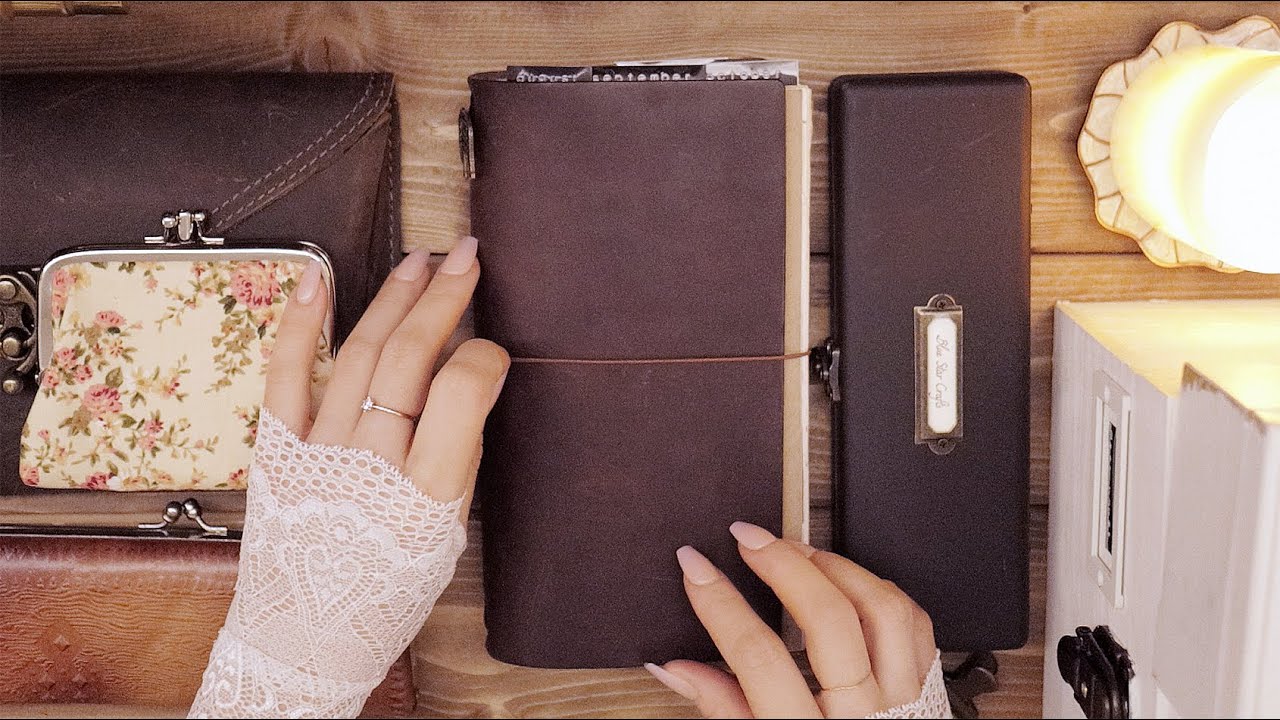 ASMR | Винтажное украшение дневника с закладкой | no talking