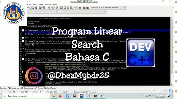 Program Linear Search Bahasa C ||UAS Pratikum Struktur Data || Dhea Mayhandra