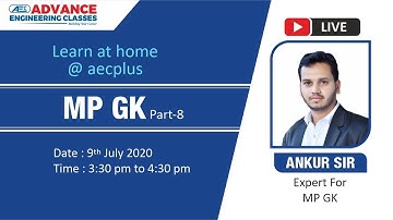 MPGK With Detailed Analysis for VYAPAM SE & MPPSC AE 2020 | By Ankur Sir | Part-8