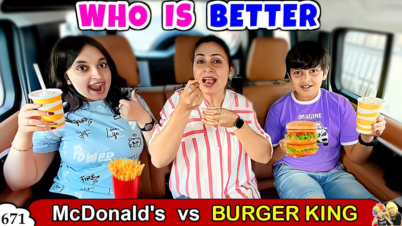 WHO IS BETTER | McDonald’s vs Burger King | Taste Challenge | Aayu and Pihu Show