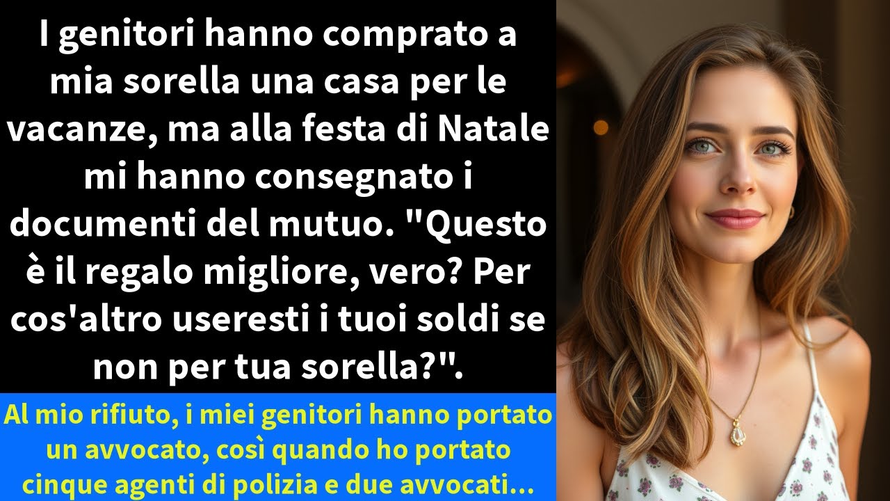 I genitori hanno comprato a mia sorella una casa per le vacanze, ma alla festa di Natale mi hanno