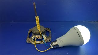New Awesome Free Energy Generator Using Magnet Speaker With Light Bulb 2020