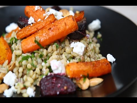 سلطة الشعير والجزر مع العسل/Barley & Honey Roasted Carrot salad