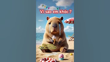 Capybara lại khóc bên bờ biển. Đố ai biết vì sao? ￼#capybara #shorts #animallover