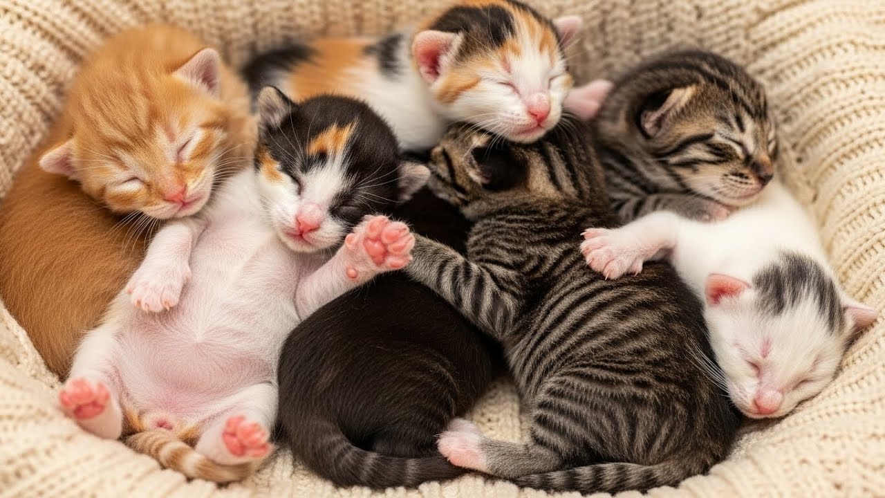 Welcome to the World, Tiny Kitten 🐾🌍💖Tiny paws kneading, tiny mouths drinking 🐱🍼