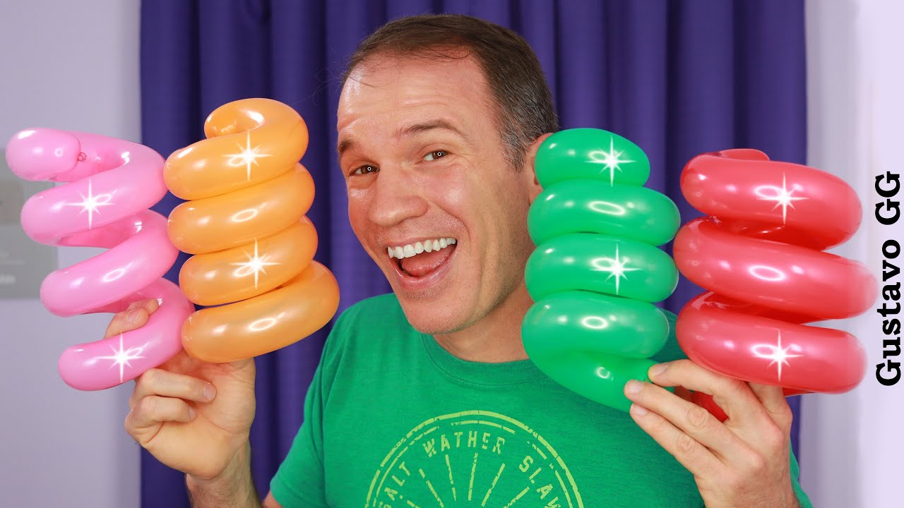 ESPIRAL PERFECTO (indestructible 😜) Como hacer espirales con globos - globos en espiral - gustavo gg