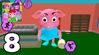 Piggy Neighbor Obby Family Gameplay Level 8