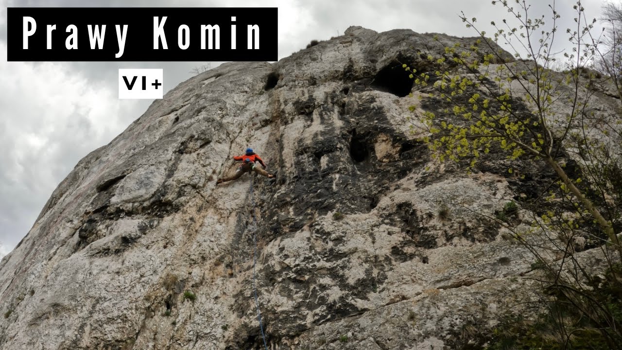 Jura, Prawy Komin VI+ (6a+ ) Wspinaczka Sportowa | Dolina Będkowska | Sokolica