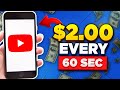 Earn $2 Every 60 Seconds From YouTube By Watching Videos! (Make Money Online 2022)