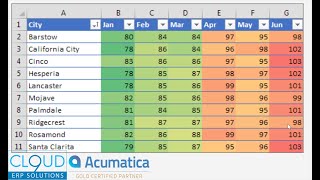 Acumatica 2020 R1 - Relative Percentages in a Pivot Table