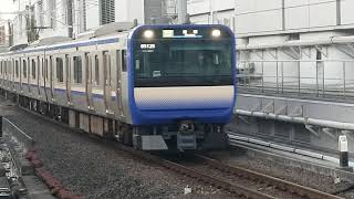 E235系1000番台横クラF-02編成+横クラJ-01編成横浜駅高速進入&285系寝台特急サンライズ瀬戸・サンライズ出雲号横浜駅ゆっくり進入