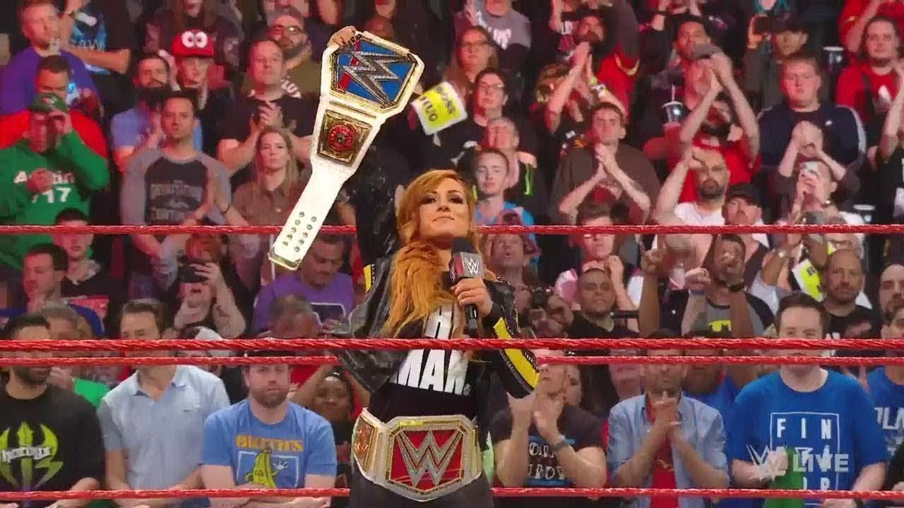 Becky Lynch célèbre sa victoire après Wrestlemania : Raw , 8 Avril 2019 VF ...