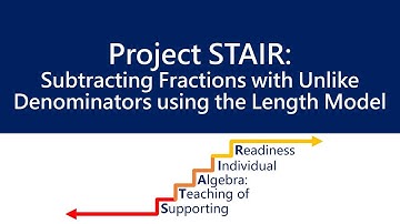 Subtracting Fractions with Unlike Denominators using the Length Model
