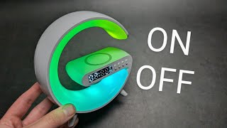 How to Turn ON Smart Light Sound Machine G63 Bluetooth Speaker with Wireless charger