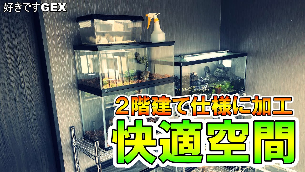 DIY】水槽を2階建て仕様に加工しました！快適空間 - YouTube