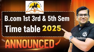 B.COM Exam Time table 2025 | Announced !!!| #bcom5thincometax