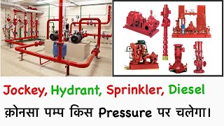fire pump pressure settings | jockey pump pressure setting | hydrant pump pressure | firefighting