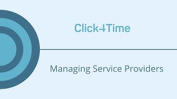 Managing Service Providers
