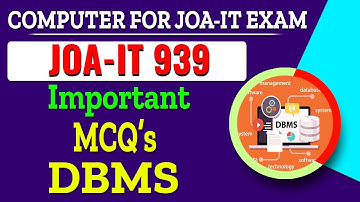 DBMS MCQ for HP Junior Office Assistant - IT ( JOA-IT ) | JOA IT Preparation 2022 @SuccessEducator