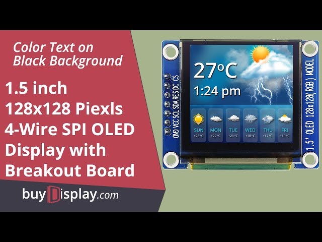 Finally a Bigger OLED display to use with an Arduino – 128×128 1.5 inch