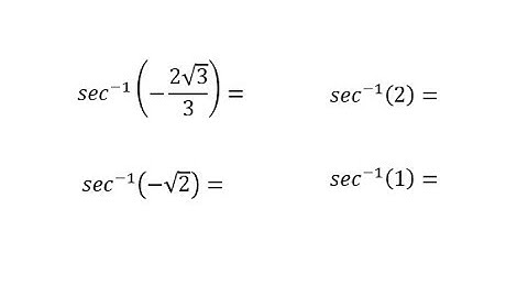(New Version Available) Evaluate Inverse Secant Expressions Using Reference Triangles