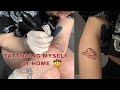 giving myself a tattoo at home