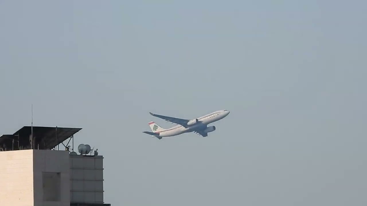 Dramatic Footage Shows Commercial Plane Take Off From Beirut Airport Amid Israeli Strikes