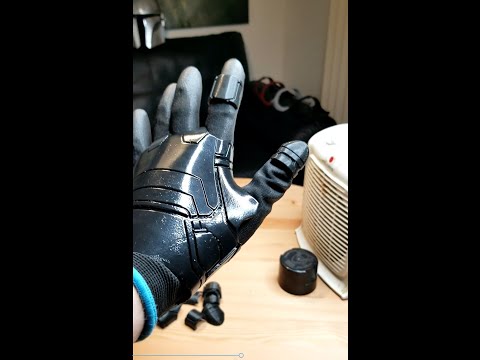 Part 3 Hand (Winter Soldier Black Arm / 3D Printable Model of White Wolf Glove Armor Print File STL)