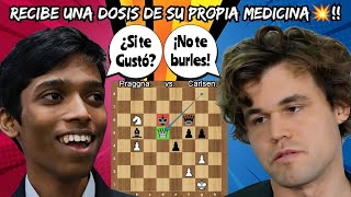 MAGNUS RECIBE UNA DOSIS DE SU PROPIA MEDICINA💥!! | Praggna vs. Carlsen | (Superbeat Blitz ronda 2).