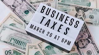 Tax Chat for Sole Proprietors and LLCs - 3/26/2024