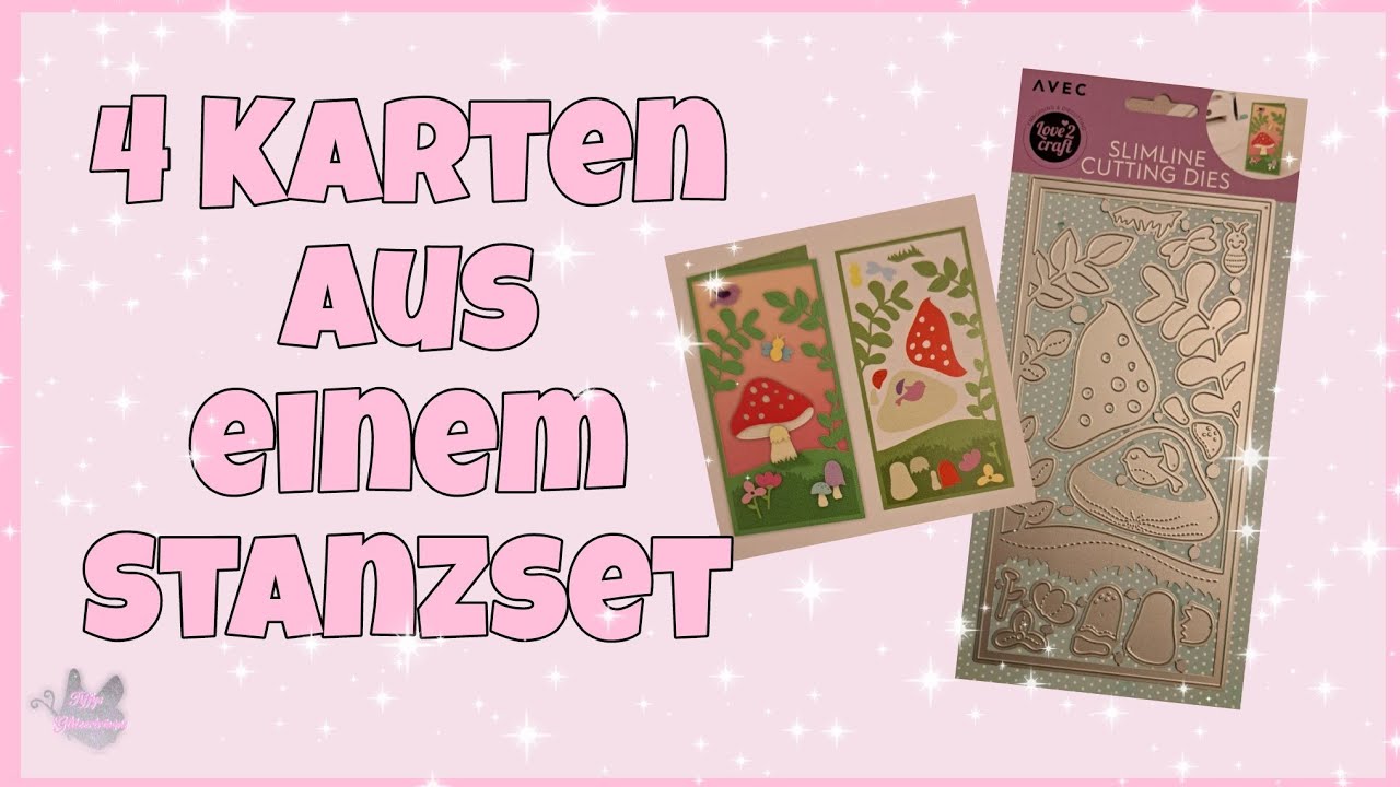 💕 4 Karten aus einem Stanzset 💕 von Action - YouTube