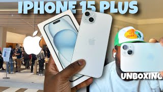 Iphone 15 Plus UNBOXING Aesthetic + First Impressions | 128 GB BLUE