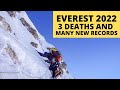 MT EVEREST 2022 - NEWS AND UPDATE | DETAHS AND NEW RECORDS