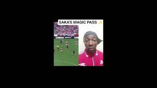 How Did Saka Even See That Pass?! 🤯 #arsenal #football #shorts #premierleague #saka #goal #soccer