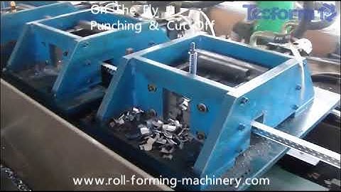 Automatic cross tee grid roll forming line