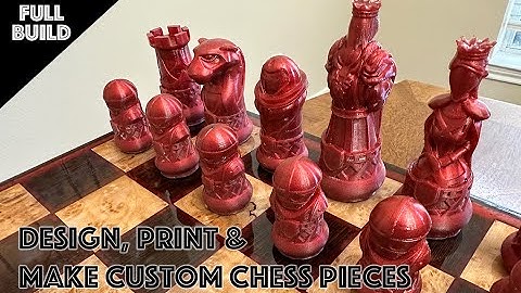 Creating Custom Epoxy Chess Pieces From Silicone Molds and 3d Prints