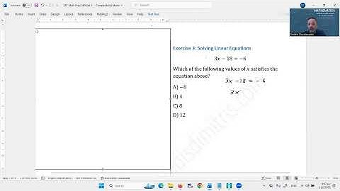 s5e3 Solving linear equations  SAT Math solution