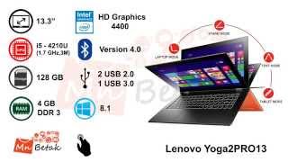 Lenovo Yoga 2 PRO13 (i5-4210U - 8GB - 13.3" ,intel graphics, 128 GB)  لاب توب لينوفو - MnBetak.com