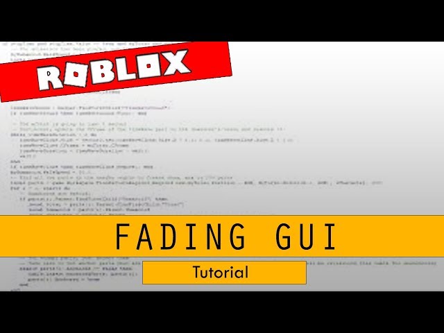 Roblox Studio Fading Gui Youtube - roblox tweenservice tutorial make a tween word block yt