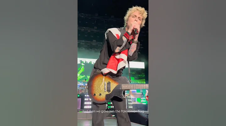 Green Day with the flag of Palestine 🇵🇸 #greenday #palestine