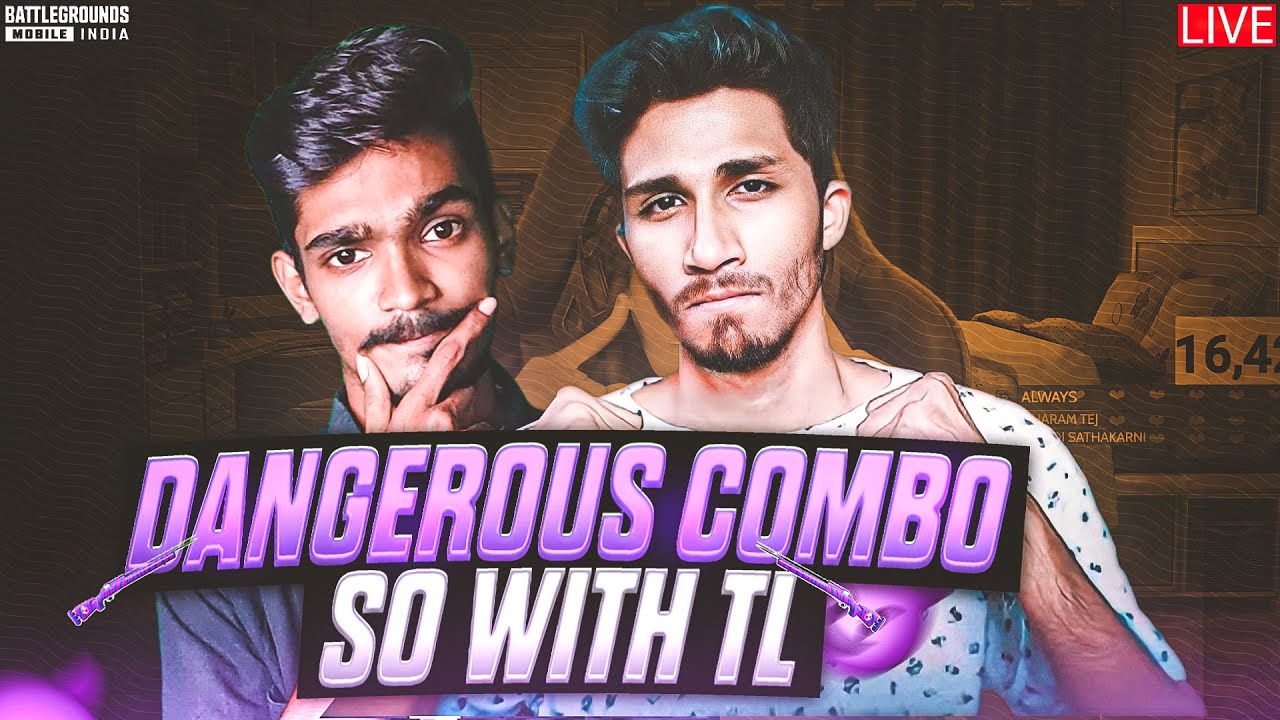 DANGEROUS COMBO😈 SO WITH TL🦁 BGMI LIVE TELUGU facecam shoutoutYT 