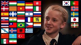 "I'M MALFOY, DRACO MALFOY" in different languages