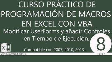 Curso Práctico Programación VBA Excel 2007: Formularios en Tiempo de Ejecución. Sesión 07. 1 de 1.