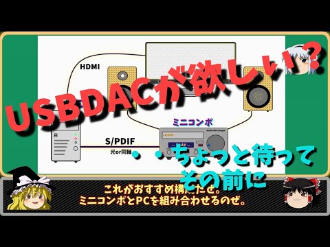 【ゆっくり解説】PCオーディオをはじめよう！・・初級編　～USBDACを買う前に