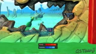 Worms Revolution - Team Deathmatch with Teckiies [Episode 4 - Going Bananas]