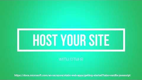 How to Host Your Website - Azure/GitHub