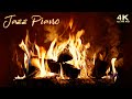 Relaxing jazz piano music fireplace  soft warm jazz ambience