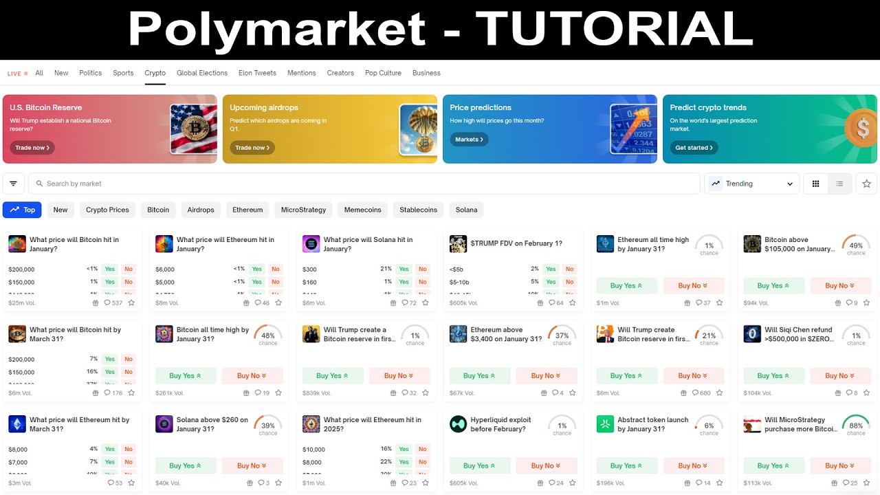 Polymarket - Tutorial (Registration, Deposit, Earning and Withdraw)
