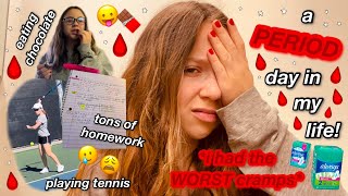 a *PERIOD* day in my life!! what it's ACTUALLY like to be on your period... ft.  dossier!!