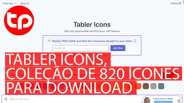 🚀 Tabler Icons, coleção de 820 ícones para download